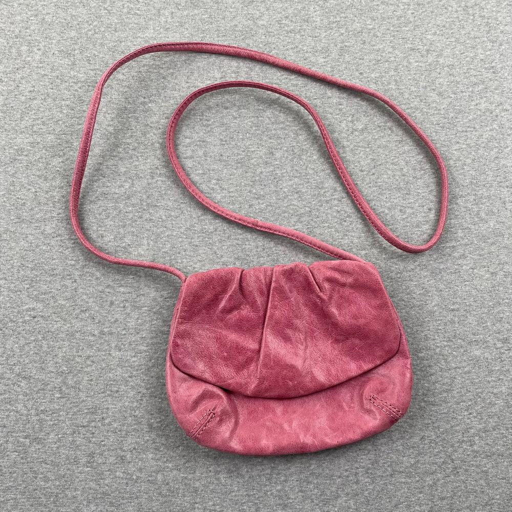 Vintage Fossil Genuine Leather Crossbody Mini Bag Purse Pink Flap Retro Preppy - Picture 16 of 16